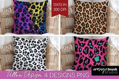 Leopard Print Pillow Sublimation - Cheetah Pillow Cover PNG Product Image 1