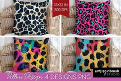 Leopard Print Pillow Sublimation - Cheetah Pillow Cover PNG Product Image 1