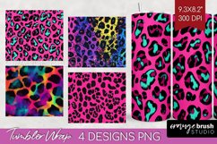 Leopard Print Tumbler Wrap - Cheetah Tumbler PNG Sublimation Product Image 1
