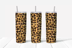 Sublimation design for a DIY leopard print tumbler. 