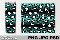 Leopard Print Tumbler Wrap Sublimation Design