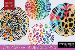 Leopard Print Wind Spinner Sublimation PNG - Cheetah Round Product Image 1