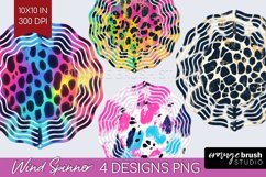 Leopard Print Wind Spinner Sublimation PNG - Cheetah Round Product Image 1