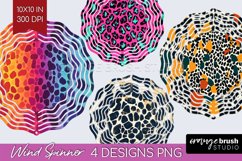 Leopard Print Wind Spinner Sublimation PNG - Cheetah Round Product Image 1