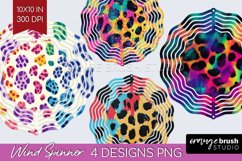 Leopard Print Wind Spinner Sublimation PNG - Cheetah Round Product Image 1
