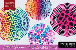Leopard Print Wind Spinner Sublimation PNG - Cheetah Round Product Image 1