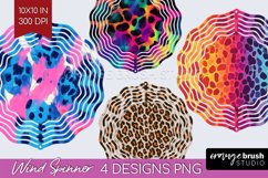 Leopard Print Wind Spinner Sublimation PNG - Cheetah Round Product Image 1
