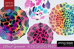 Leopard Print Wind Spinner Sublimation PNG - Cheetah Round Product Image 1