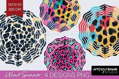 Leopard Print Wind Spinner Sublimation PNG - Cheetah Round Product Image 1