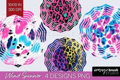 Leopard Print Wind Spinner Sublimation PNG - Cheetah Round Product Image 1