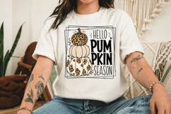 Leopard Pumpkin Stack png, Hello Pumpkin Sublimation Design Product Image 3