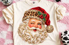 Leopard Print Santa Claus PNG Product Image 2