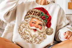 Leopard Print Santa Claus PNG Product Image 3