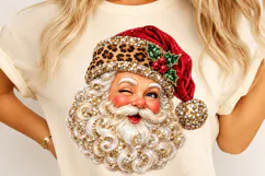 Leopard Print Santa Claus PNG Product Image 4