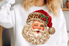 Leopard Print Santa Claus PNG Product Image 5