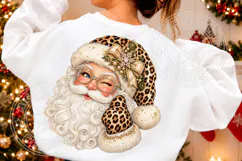 Leopard Santa Claus png, Yarn Crochet Santa Claus Design Product Image 2