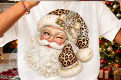 Leopard Santa Claus png, Yarn Crochet Santa Claus Design Product Image 3