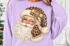 Leopard Santa Claus png, Yarn Crochet Santa Claus Design Product Image 5