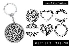 Black & White Leopard Print with Custom Text Keychain Bundle Product Image 1