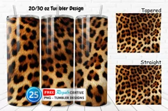 Leopard Skin Texture 20/30oz Tumbler, BONUS 25 Tumbler Product Image 1