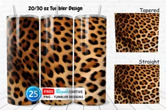 Leopard Skin Texture 20/30oz Tumbler, BONUS 25 Tumbler Product Image 1