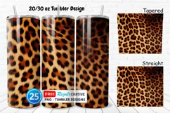 Leopard Skin Texture 20/30oz Tumbler, BONUS 25 Tumbler Product Image 1