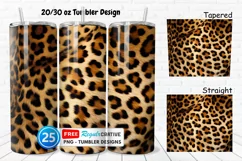 Leopard Skin Texture 20/30oz Tumbler, BONUS 25 Tumbler Product Image 1