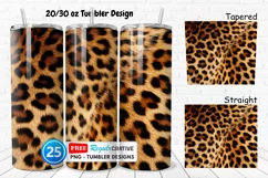 Leopard Skin Texture 20/30oz Tumbler, BONUS 25 Tumbler Product Image 1