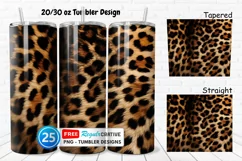 Leopard Skin Texture 20/30oz Tumbler, BONUS 25 Tumbler Product Image 1