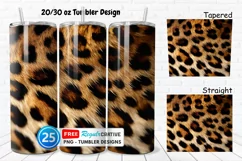 Leopard Skin Texture 20/30oz Tumbler, BONUS 25 Tumbler Product Image 1