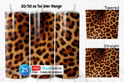 Leopard Skin Texture 20/30oz Tumbler, BONUS 25 Tumbler Product Image 1