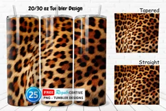 Leopard Skin Texture 20/30oz Tumbler, BONUS 25 Tumbler Product Image 1