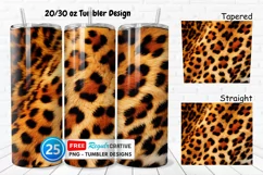 Leopard Skin Texture 20/30oz Tumbler, BONUS 25 Tumbler Product Image 1