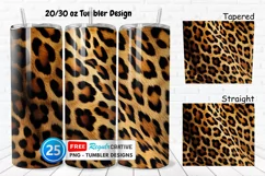 Leopard Skin Texture 20/30oz Tumbler, BONUS 25 Tumbler Product Image 1