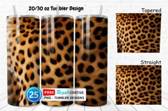 Leopard Skin Texture 20/30oz Tumbler, BONUS 25 Tumbler Product Image 1