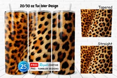 Leopard Skin Texture 20/30oz Tumbler, BONUS 25 Tumbler Product Image 1