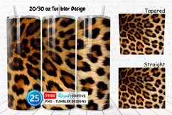 Leopard Skin Texture 20/30oz Tumbler, BONUS 25 Tumbler Product Image 1