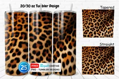 Leopard Skin Texture 20/30oz Tumbler, BONUS 25 Tumbler Product Image 1