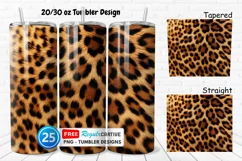 Leopard Skin Texture 20/30oz Tumbler, BONUS 25 Tumbler Product Image 1