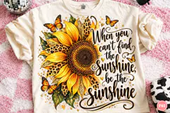 Leopard Sunflower Inspirational Quote PNG Product Image 1
