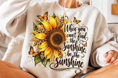 Leopard Sunflower Inspirational Quote PNG Product Image 3