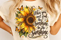 Leopard Sunflower Inspirational Quote PNG Product Image 4