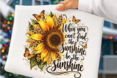 Leopard Sunflower Inspirational Quote PNG Product Image 5