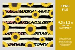 Sunflower tumbler wrap, 20 oz skinny tumbler Product Image 2