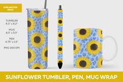 Leopard Sunflower Sublimation For Skinny Tumbler, Mug, Pen Product Image 1