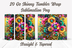 Floral Tumbler Wrap, Flowers Tumbler Wrap, Sunflower Tumbler Product Image 2