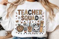 Leopard Teacher Squad Shirt PNG, Back to School Product Image 2