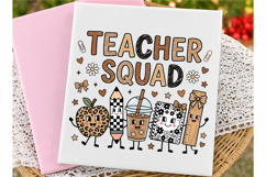 Leopard Teacher Squad Shirt PNG, Back to School Product Image 3