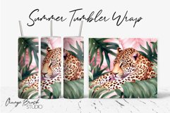 Leopard Tumbler Sublimation Summer Tumbler Wrap PNG