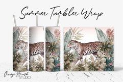 Leopard Tumbler Sublimation Summer Tumbler Wrap PNG